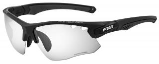 Sportovní cyklistické sluneční brýle R2 CROWN fotochromatické Barva čoček: fotochromatická čirá do šedé, Barva rámu: černý/matný