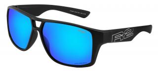 Sportovní cyklistické sluneční brýle R2 MASTER Barva čoček: polarizační šedá, modré revo, Barva rámu: černý/matný