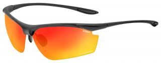 Sportovní cyklistické sluneční brýle R2 PEAK fotochromatické Barva čoček: fotochromatická červené-červné revo, Barva rámu: černý/matný