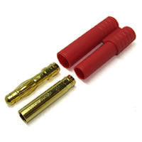 Etronix 4.0mm Gold Connector W/Housing