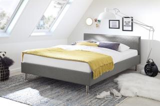 Čalouněná postel RAFAEL 140x200, světle šedá