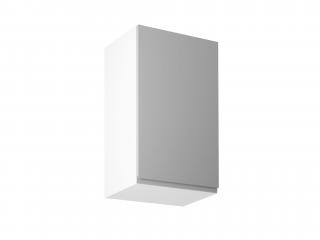 Horní kuchyňská skříňka ASPEN 45 cm; šedý lesk Barva: šedá
