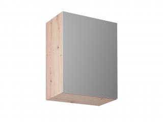 Horní kuchyňská skříňka LANGEN 60 cm; světle šedá / dub artisan