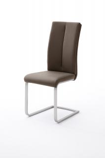 Moderní jídelní židle PAULA 1 ekokůže Barva: hnědá,