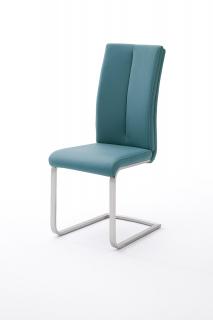 Moderní jídelní židle PAULA 1 ekokůže Barva: tyrkys