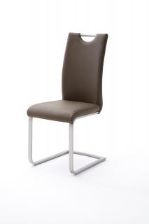 Moderní jídelní židle PAULO ekokůže Barva: hnědá,