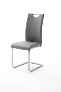 Moderní jídelní židle PAULO ekokůže Barva: šedá,