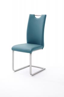 Moderní jídelní židle PAULO ekokůže Barva: tyrkys