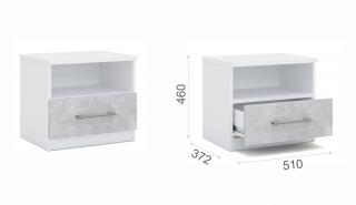 Noční stolek AVRORA atelier, bílý (set 2ks)
