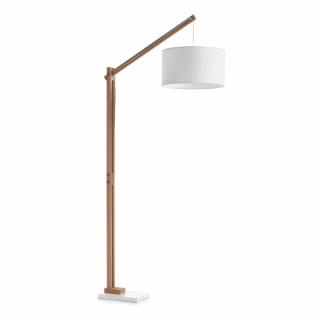 Stojací lampa BALKA,  Dřevo/textil, výška 186 cm