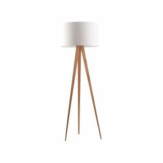 Stojací lampa Høj, Bílá/hnědá, výška 151 cm