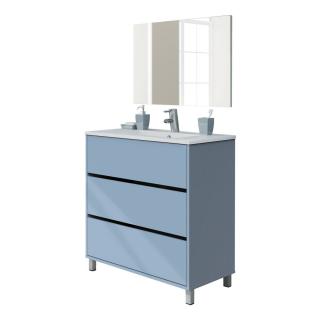 Umyvadlová skříňka KALMA se zrcadlem; 3 varianty Barva: Modrá