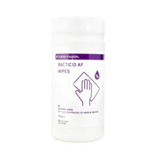 CHEMI-PHARM, BACTICID AF wipes, 100ks (BACTICID AF WIPES jsou rychlé dezinfekční ubrousky na bázi etanolu pro neinvazivní lékařské přístroje a povrchy odolné vůči alkoholu.)