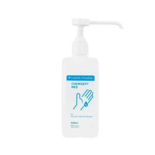 CHEMI-PHARM, CHEMISEPT MED s pumpičkou, 500ml (Tekutý alkoholový dezinfekční přípravek na ruce.)