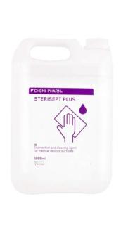 CHEMI-PHARM, STERISEPT PLUS, 5l  (Tekutý koncentrát pro dezinfekci a čištění neinvazivních zdravotnických pomůcek a dalších smáčitelných povrchů. Bez obsahu fenolů, aldehydů a fosfátů.)