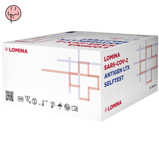 LOMINA SARS-CoV-2 Antigen LTX test (swab) 25 ks (Špičkový antigenní test vyrobený švýcarskou firmou Lomina AG - Made in EUROPE k rychlé detekci akutní infekce COVID-19 ze vzorků odebraných výtěrem z kraje nosu či nosohltanu.)