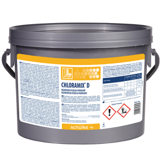 schülke chloramix D 2 kg vědro (Vysoce koncentrovaný granulovaný dezinfekční přípravek na bázi aktivního chloru. Určený k dezinfekci všech omyvatelných ploch a povrchů, odolných působení chloru.)