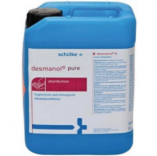 schülke desmanol pure 5 l (Tekutý dezinfekční přípravek na bázi isopropanolu určený na hygienickou a chirurgickou dezinfekci rukou. Bez barviv a parfémů.)