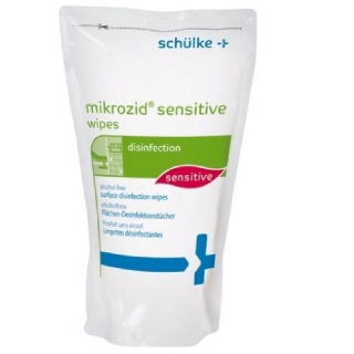 schülke mikrozid sensitive wipes 200 ks - jumbo náhradní náplň (Dezinfekční utěrky na bázi kvarterních amoniových sloučenin, určené k rychlé dezinfekci povrchů zdravotnických prostředků. Vhodné na dezinfekci povrchů a předmětů materiálů citlivých na)
