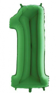 Fóliový balón zelený číslice 1 (Číslice 1 zelená 76 cm)