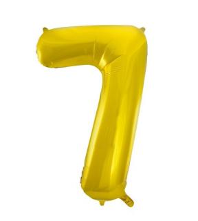 Fóliový balón zlatý číslice 7 (Číslice 7 zlatá 76 cm)