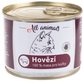 ALL ANIMALS konz. pro kočky hovězí mleté 200g