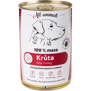 ALL ANIMALS konz. pro psy krůta mletá 400g