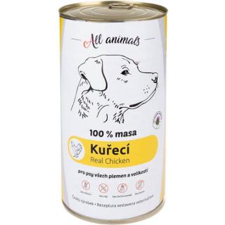 ALL ANIMALS konz. pro psy kuřecí maso mleté 1200g