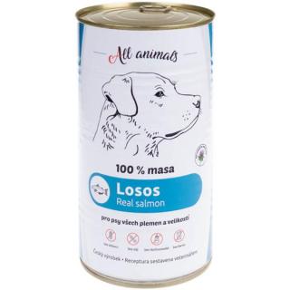 ALL ANIMALS konz. pro psy losos mletý 1200g