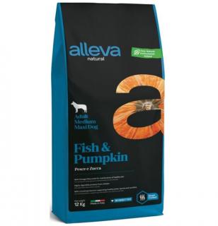 ALLEVA NATURAL Dog Dry Adult Fish&amp;Pumpkin Medium/Maxi 12kg