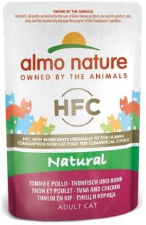Almo Nature cat kaps. Natural-tuňák a kuře 55g