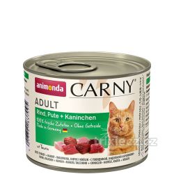 ANIMONDA konzerva CARNY Adult - hovězí, krůta, králík 200g