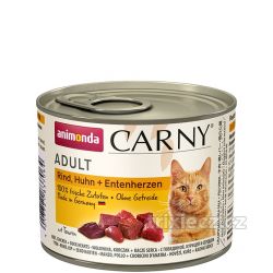 ANIMONDA konzerva CARNY Adult - hovězí,kuře,kach.srdce 200g