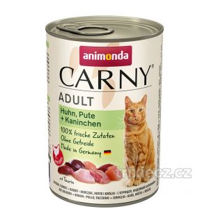 ANIMONDA konzerva CARNY Adult - kuře, krůta+králík 400g
