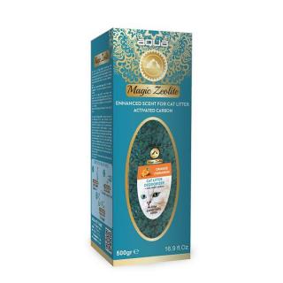 AQUA Magic Zeolite ORANGE &amp; CINNAMON - granulovaný deodorant pro kočičí WC 500g