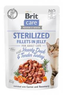 Brit Care Cat Fillets in Jelly Steril Duck&amp;Turkey 85g