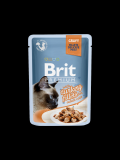 Brit Premium Cat D Fillets in Gravy With Turkey 85g