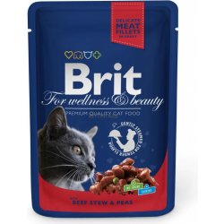 Brit Premium Cat kapsa with Beef Stew &amp; Peas 100g