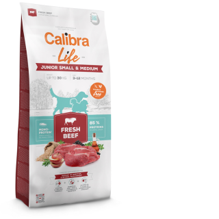 Calibra Dog Life Junior Small&amp;Medium Fresh Beef 2,5kg