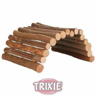 Dřevěný most z kulatých dřívek 51x30 cm pro morče a králíka