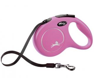 Flexi Classic NEW M pásek 5 m růžové 25 kg