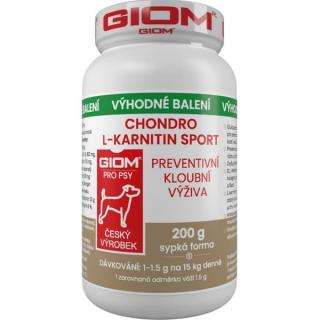 Giom S Chondro L-karnitin SPORT pro psy 200g