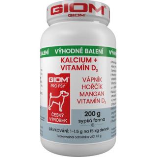 Giom S Kalcium+D3 pro psy a kočky 200g