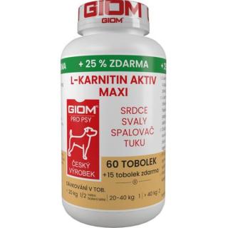Giom S L-karnitin Aktiv MAXI pes 60 tbl+25% zdarma