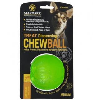 Hračka guma Chew ball míč Starmark M zelený