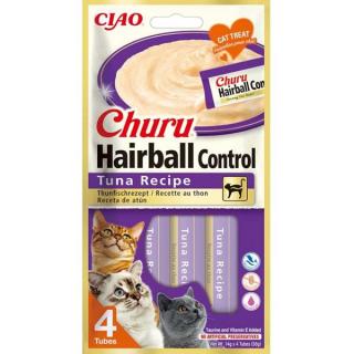Inaba Churu cat snack Hairball tuňák 4x 14g