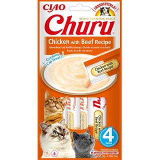 Inaba Churu cat snack kuře &amp; hovězí 4x 14g