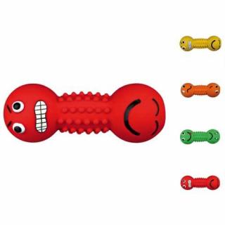 Latexová činka s obličejem, plněná, různé barvy 19 cm