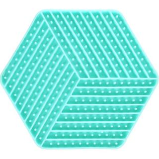 Lízací podložka Leki hexagon 22,4x19,5 mix barev Flamingo