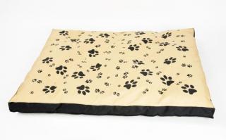 Matrace nylon Sucharda béžovo/černá tlapka 90 x 60 x 12 cm